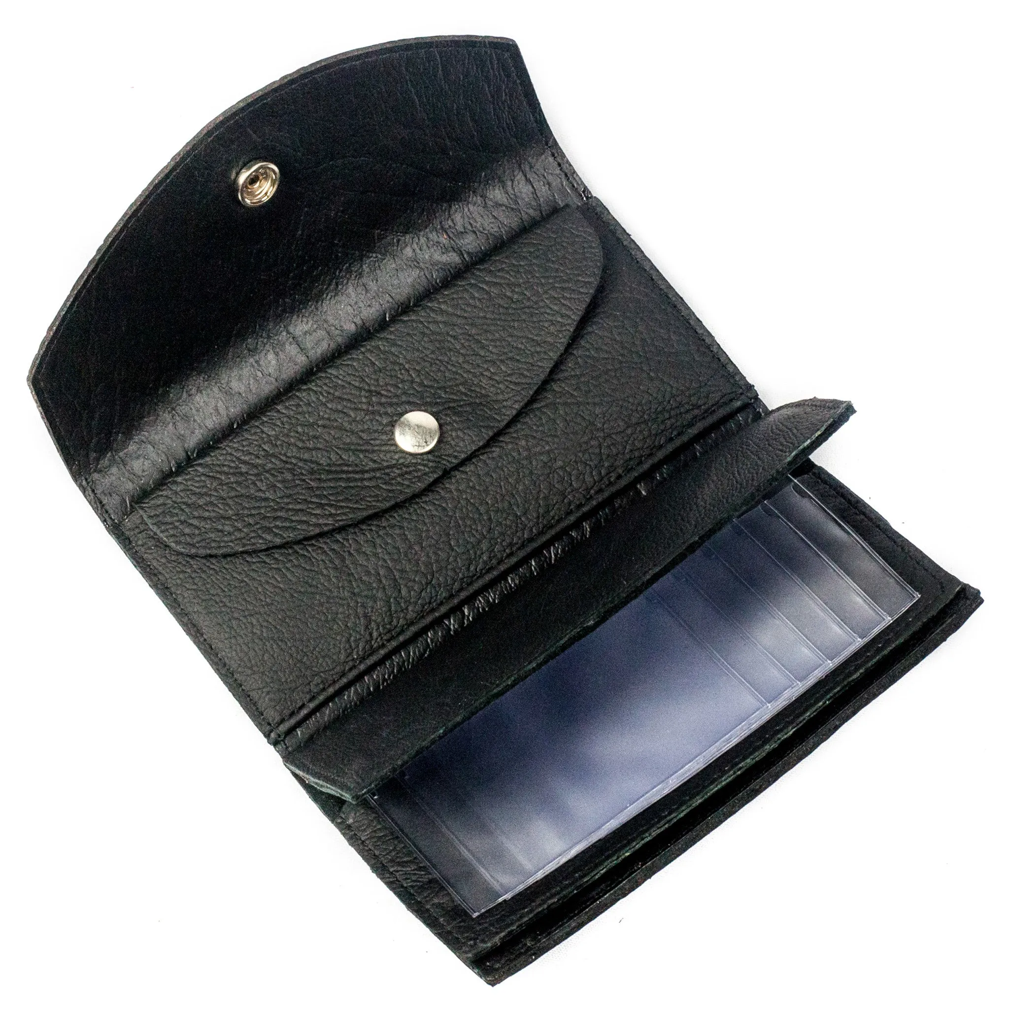 Floral Ladies Organizer Wallet- Black