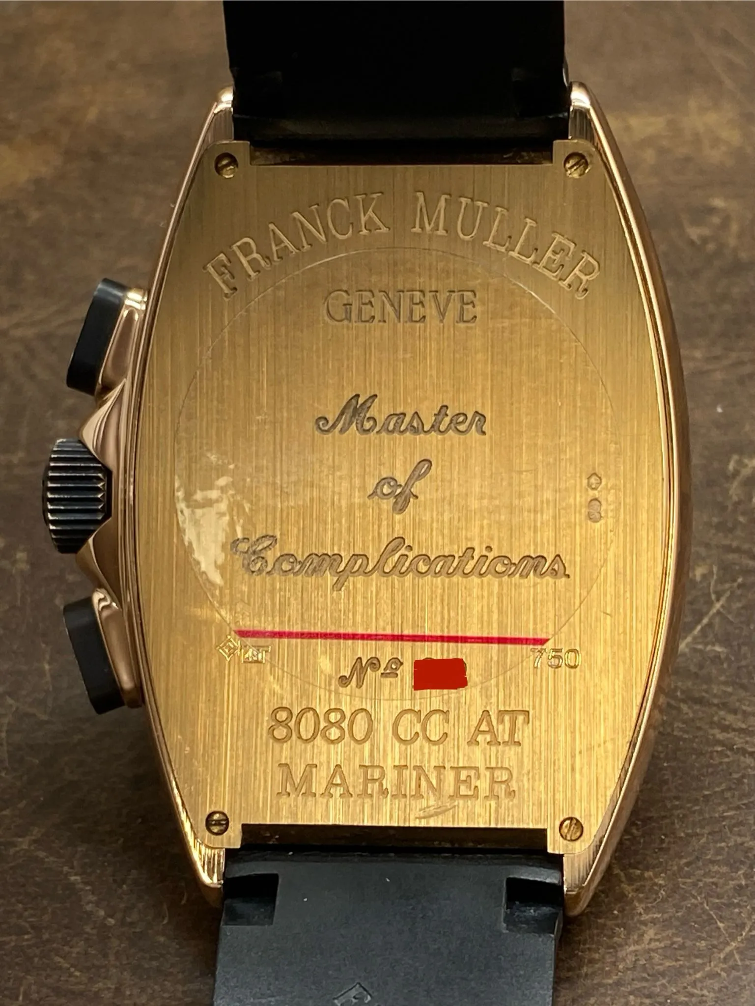 Franck Muller Mariner 18K Rose Gold 8080 CC AT MAR Black Dial Automatic Men's Watch