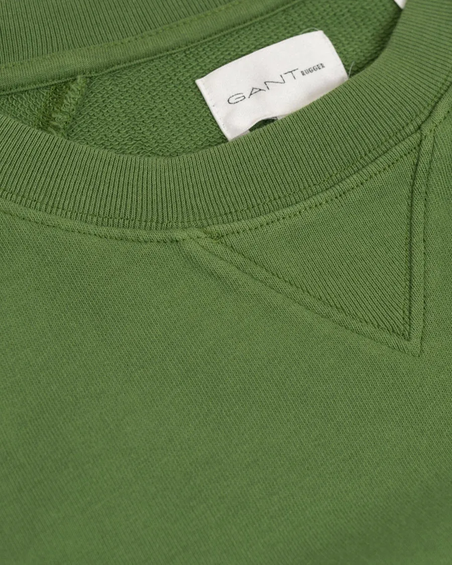 GANT RUGGER Men's Chrorphyll Green The Organic Crew 206145 Size M $155 NWT
