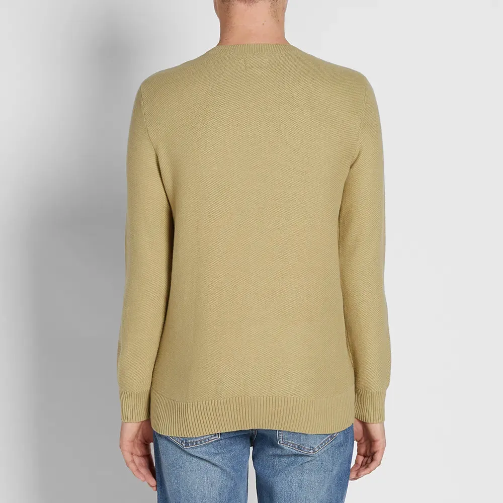 Gant Rugger Men's Twill Textured Crew (84235), Pale Aloe Vera, Medium