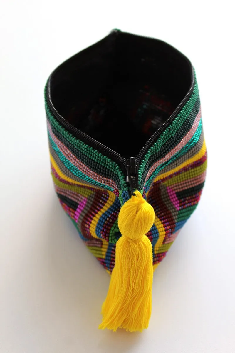 Glass Bead Rectangle Clutch - MULTI