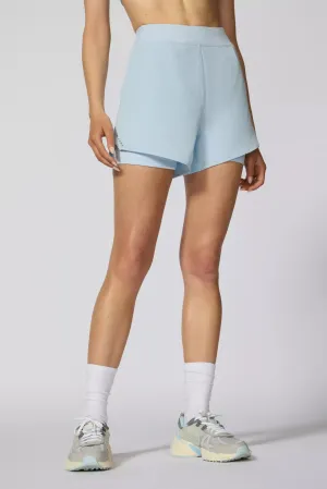 Glide High Waisted Run Short - Winter Sky