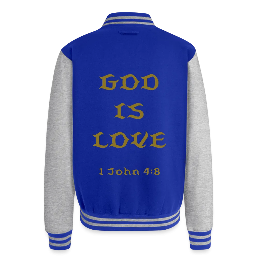 God is Love (Gold Letter) Heavyweight Letterman Jacket