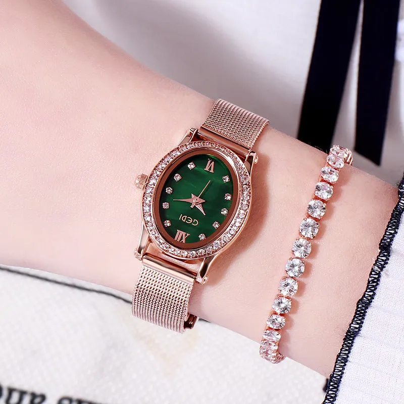 Goldie Milan net belt diamond student watch small fresh casual women's watch