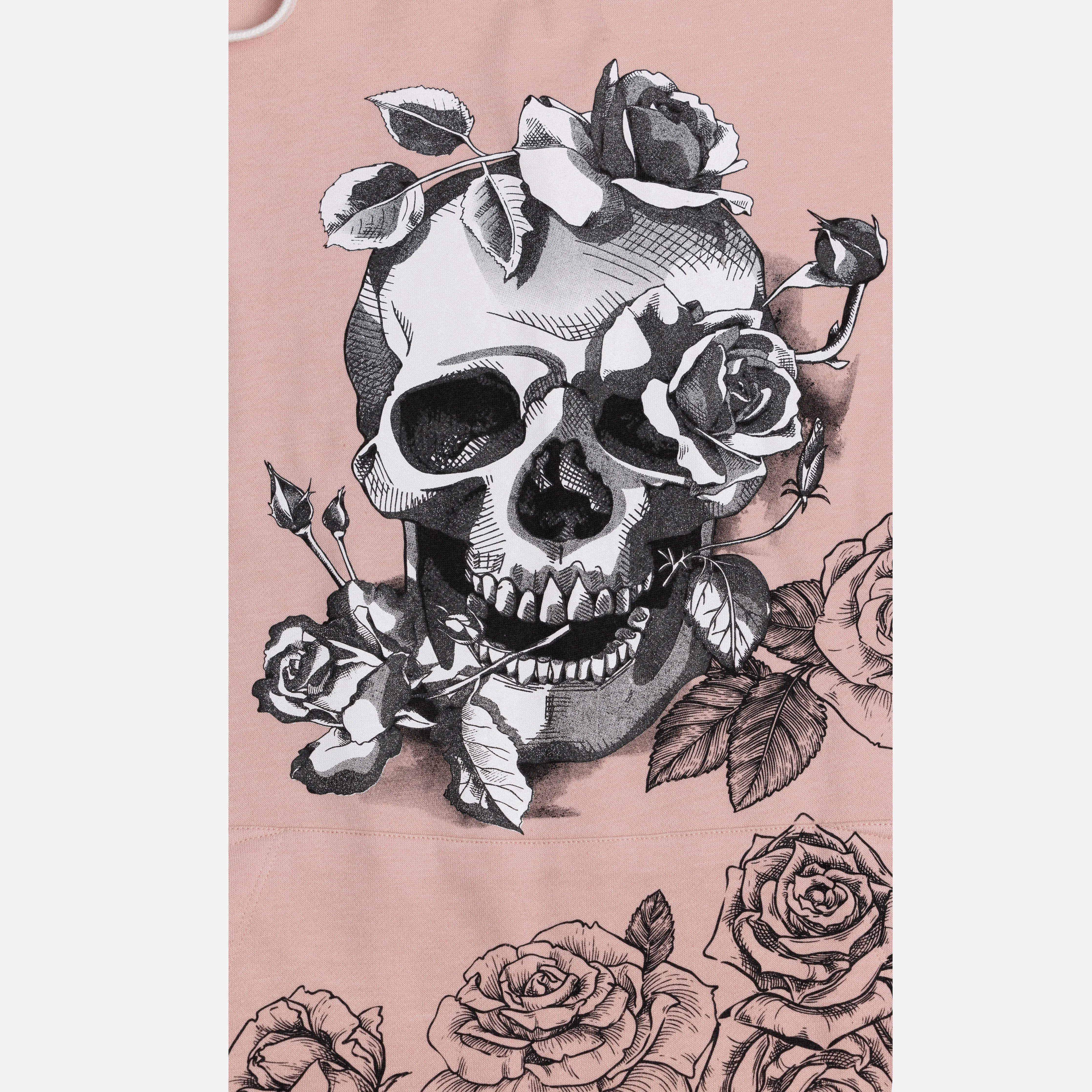 Graphic Wraparound Hoodie - Evening Sand / Skull