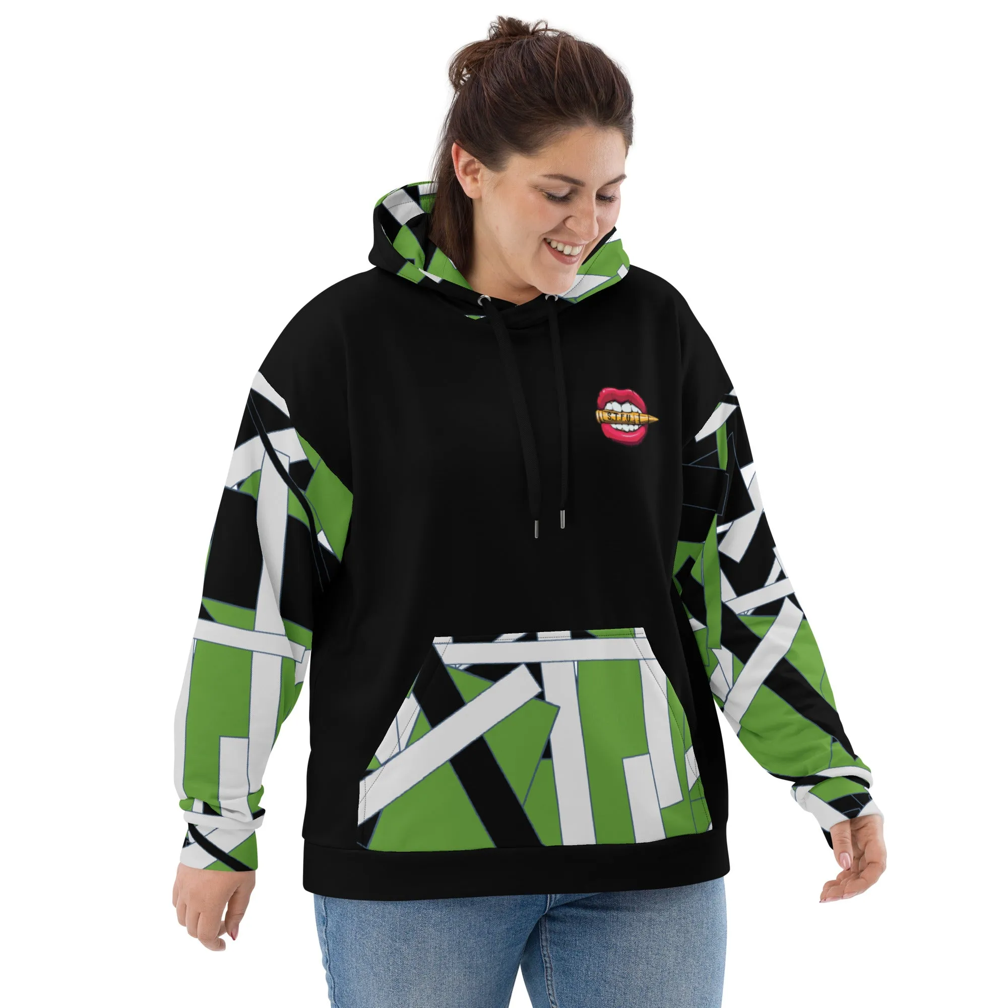 Green Geometric Unisex Hoodie