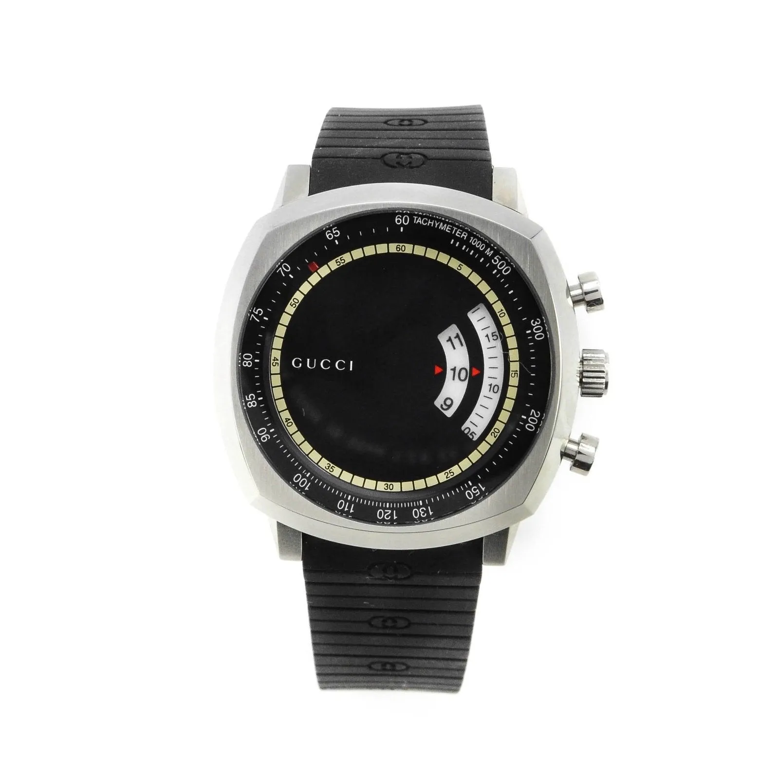 Gucci Grip YA157301 Stainless Steel and Rubber Strap 40mm Mens Watch