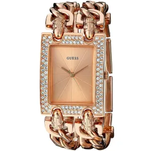 Guess Heavy Metal Rose Gold Crystal Dial Women's Watch W0072L3