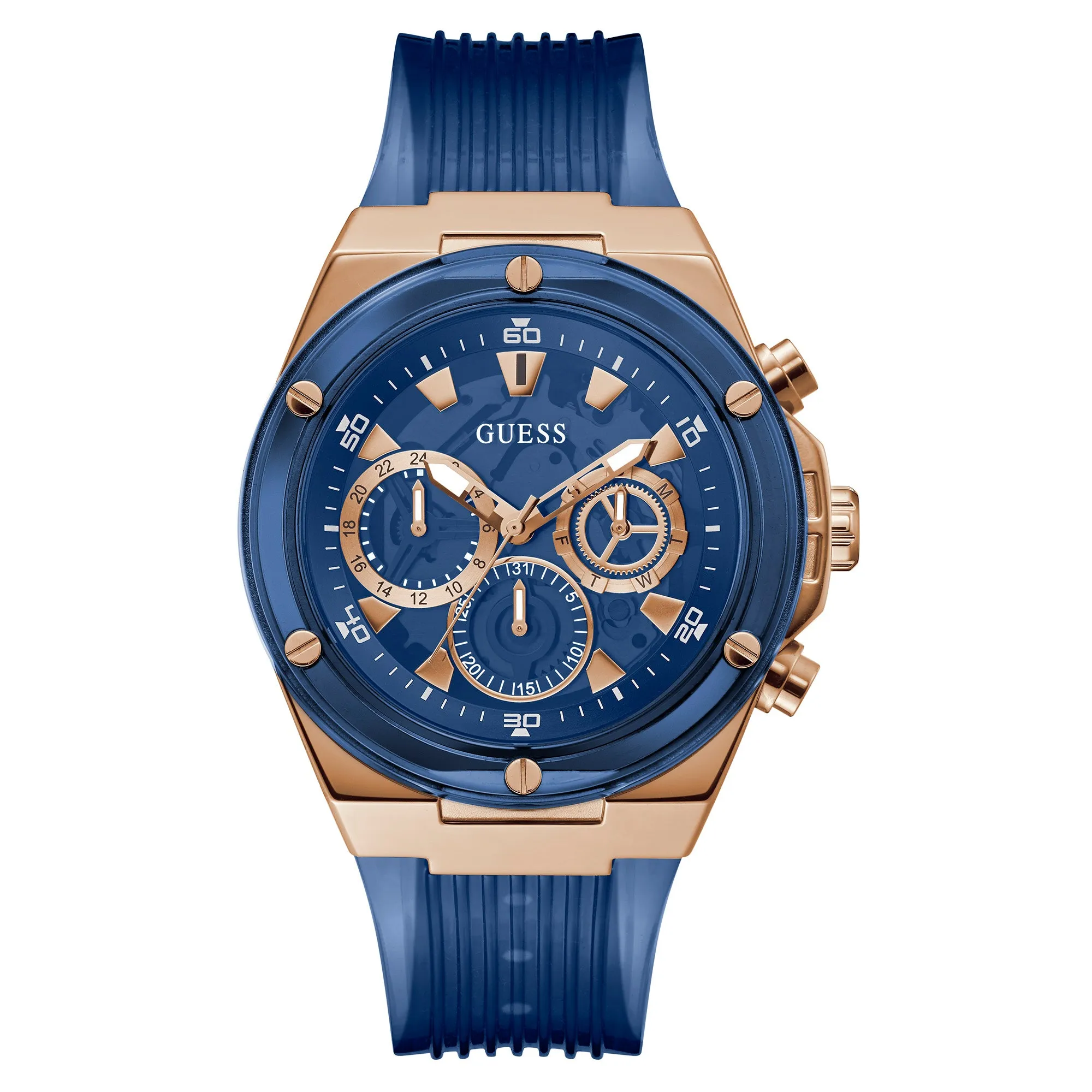 Guess Men's Watch Rose Gold Tone Case Quartz