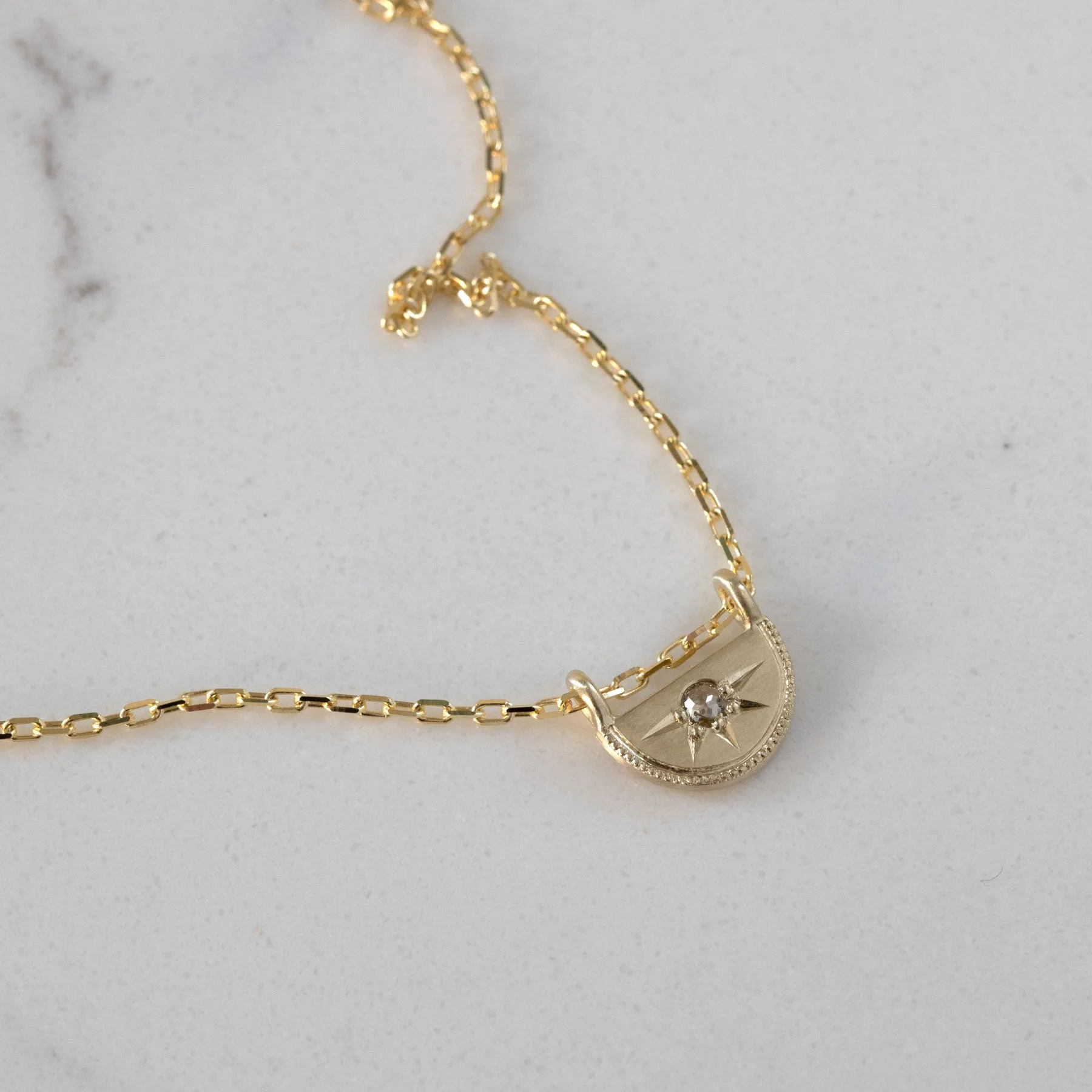 Half Moon Luna Diamond Pendant