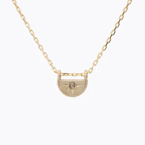 Half Moon Luna Diamond Pendant