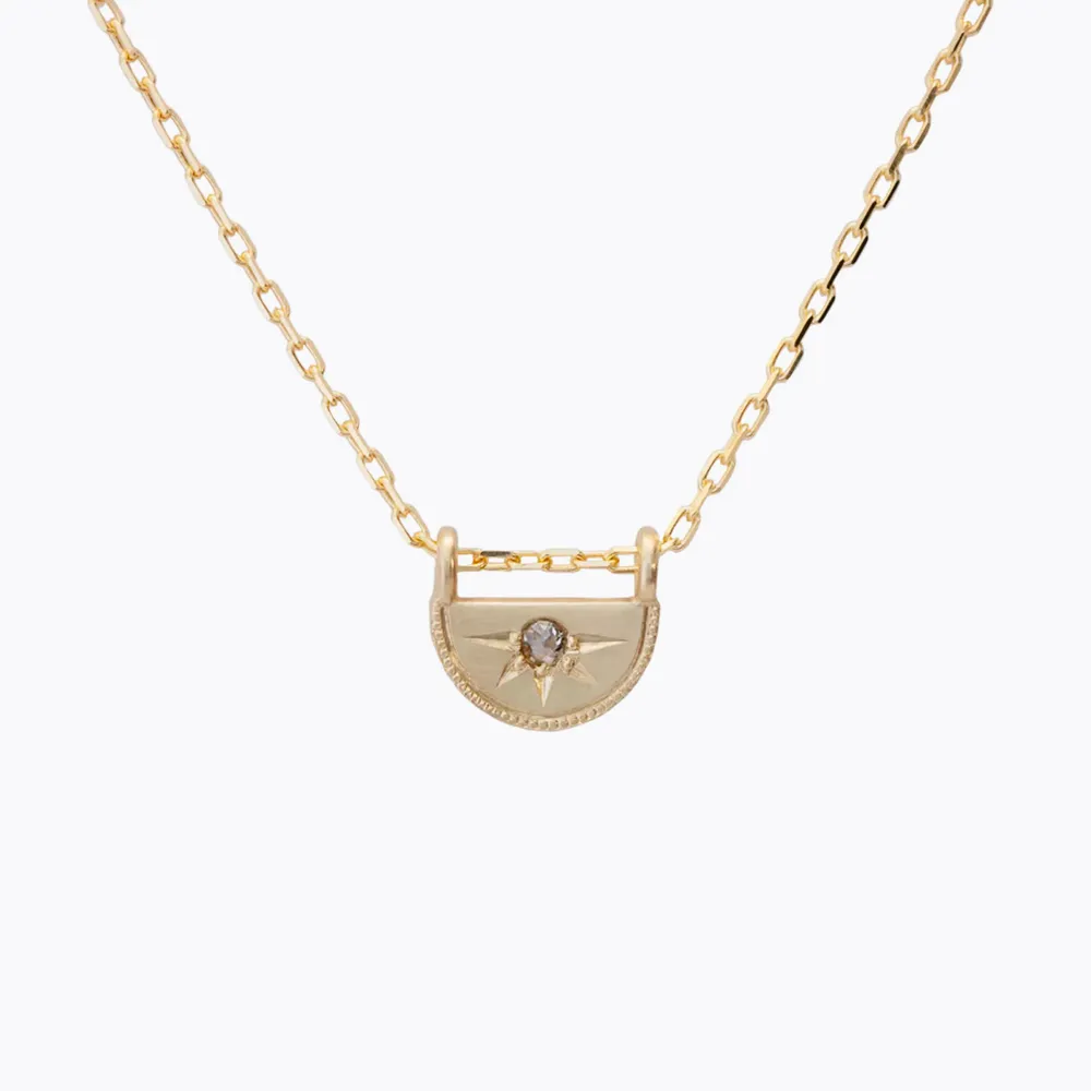 Half Moon Luna Diamond Pendant