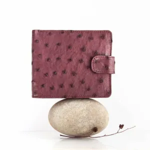 Handmade Men's Wallet with Tab Ostrich