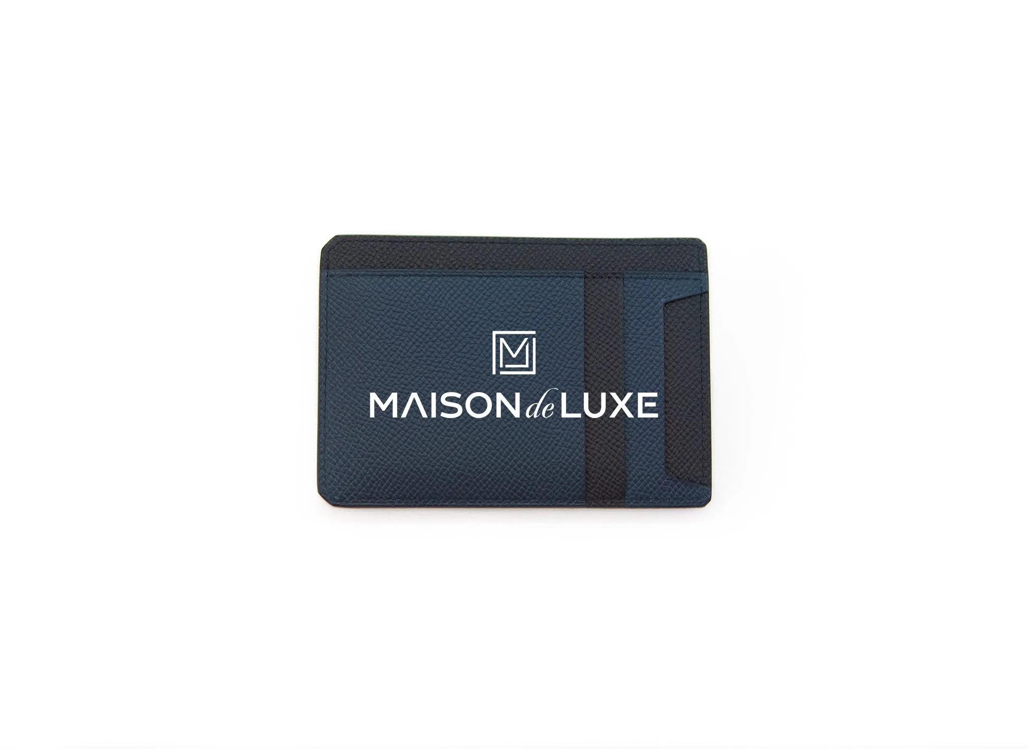 Hermes City 8CC Card Holder Black Blue Indigo