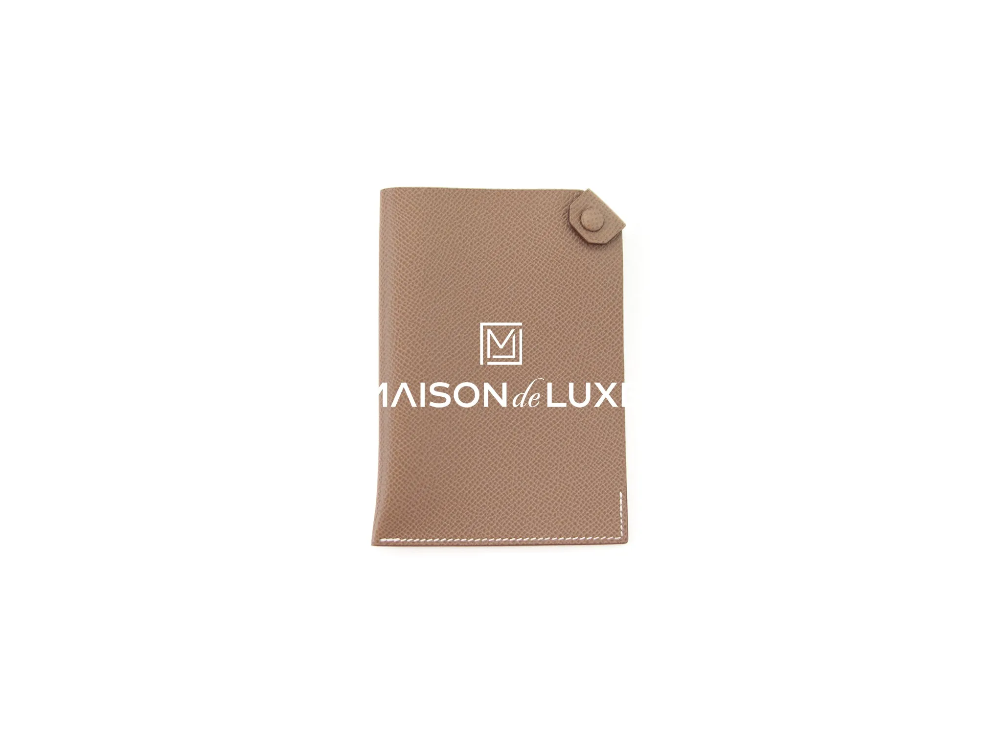 Hermes Tarmac Passport Cover Etoupe Epsom