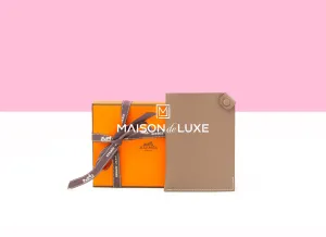 Hermes Tarmac Passport Cover Etoupe Epsom