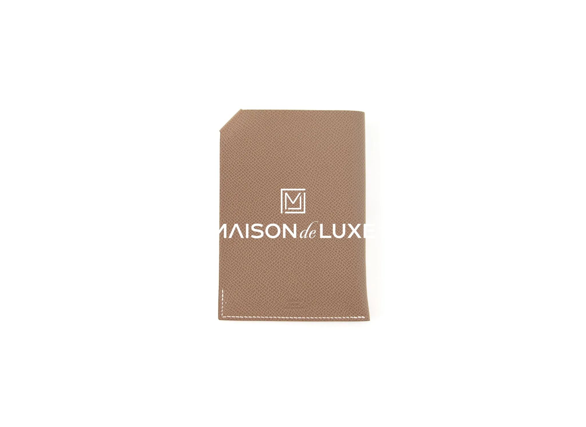 Hermes Tarmac Passport Cover Etoupe Epsom