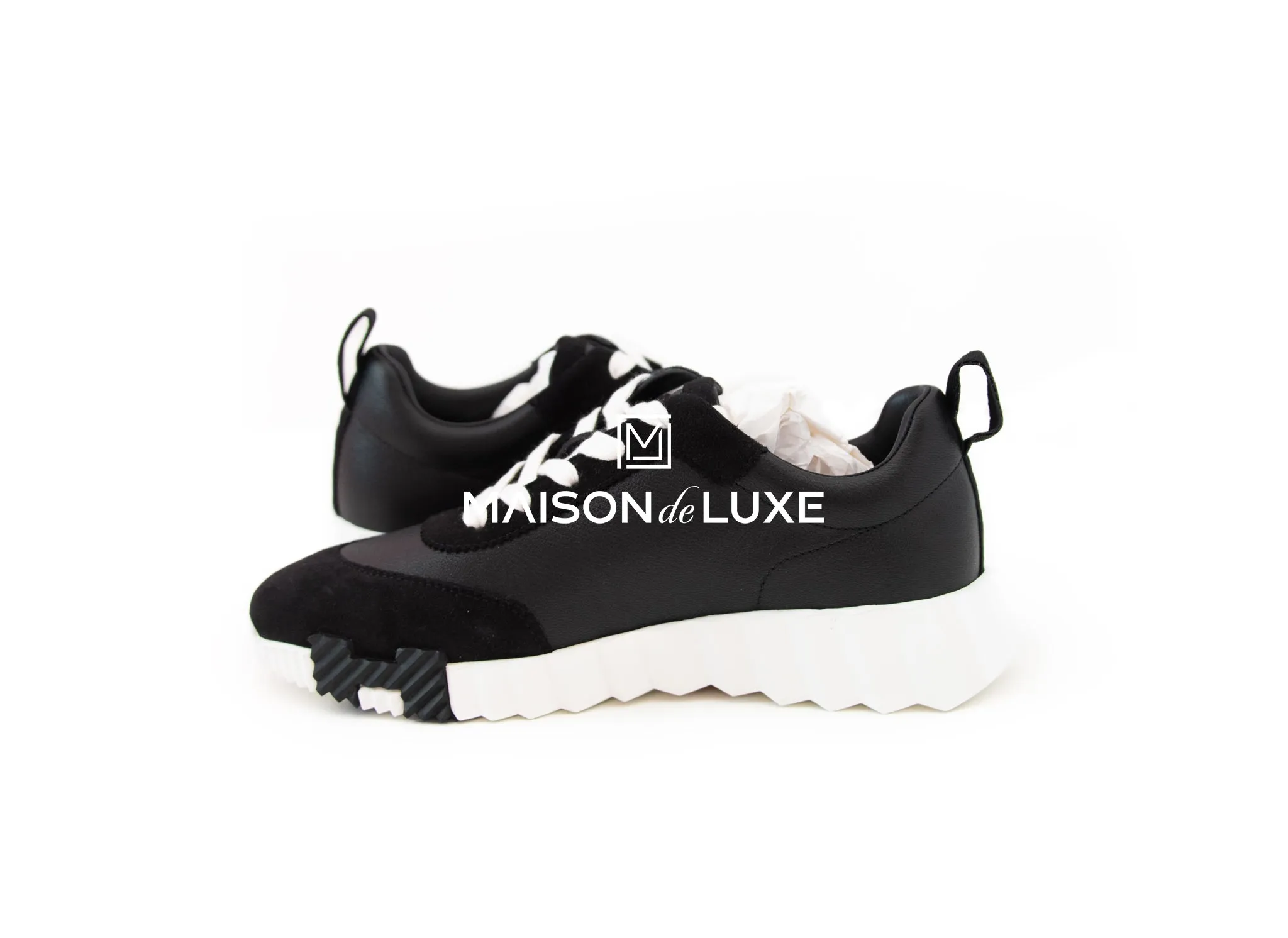 Hermes Women's Black Bouncing 37 Sneaker