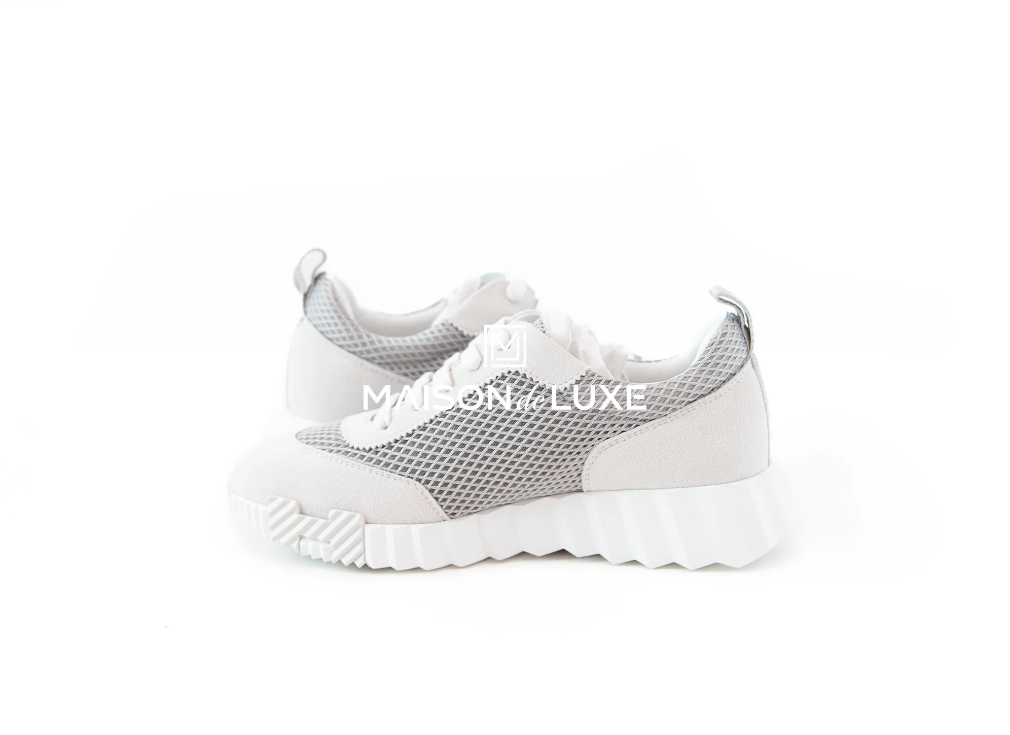 Hermes Women's Gris Lulea Bouncing 36 Sneaker