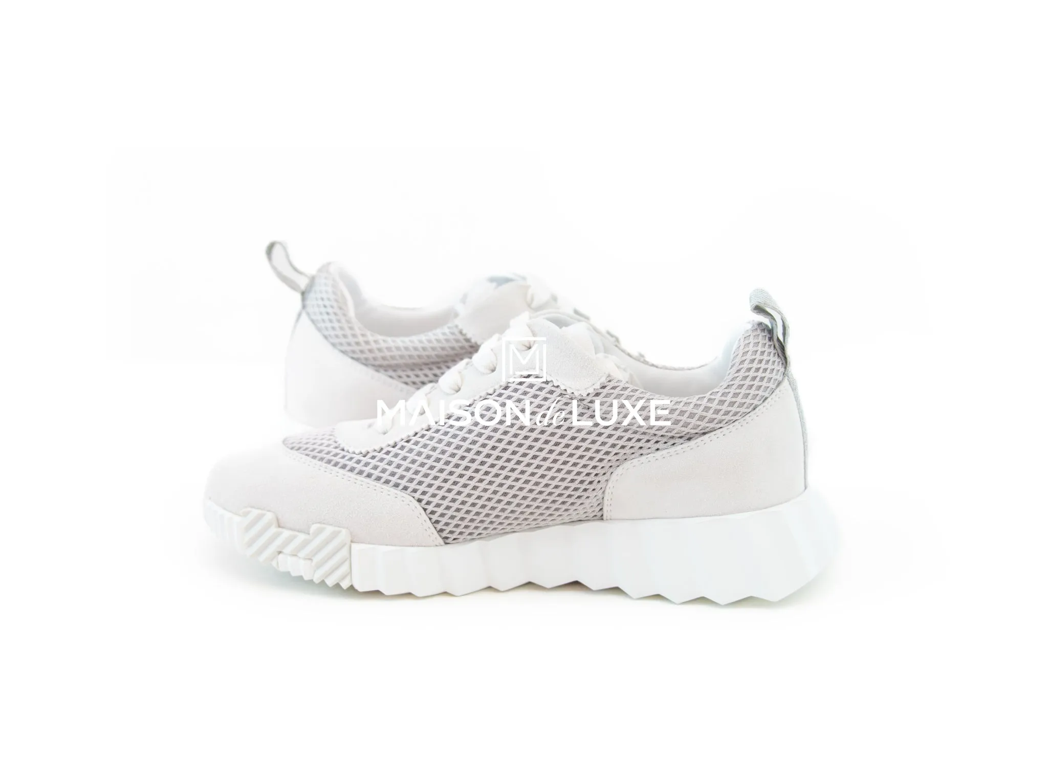 Hermes Women's Gris Lulea Bouncing 36 Sneaker