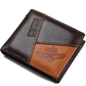 High-Quality Genuine Leather Men's Eagle Cartera Wallet