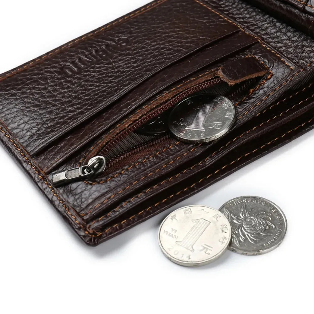 High-Quality Genuine Leather Men's Eagle Cartera Wallet