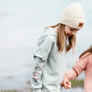 Hooded Long Sleeve Top With Frill