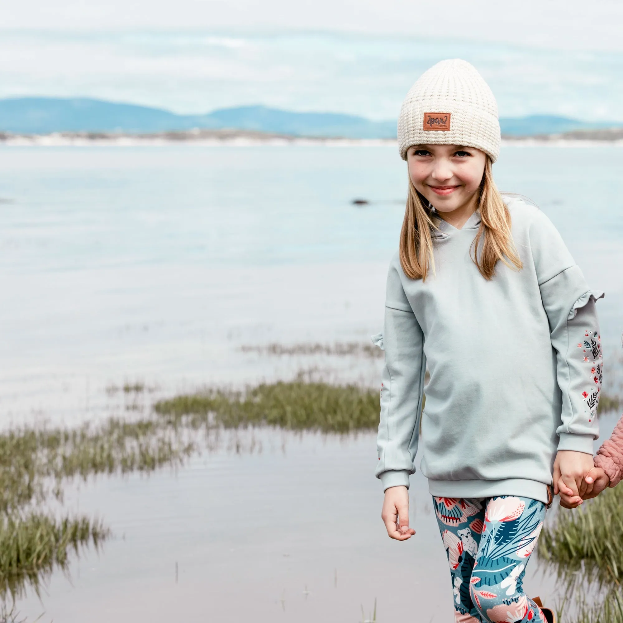Hooded Long Sleeve Top With Frill