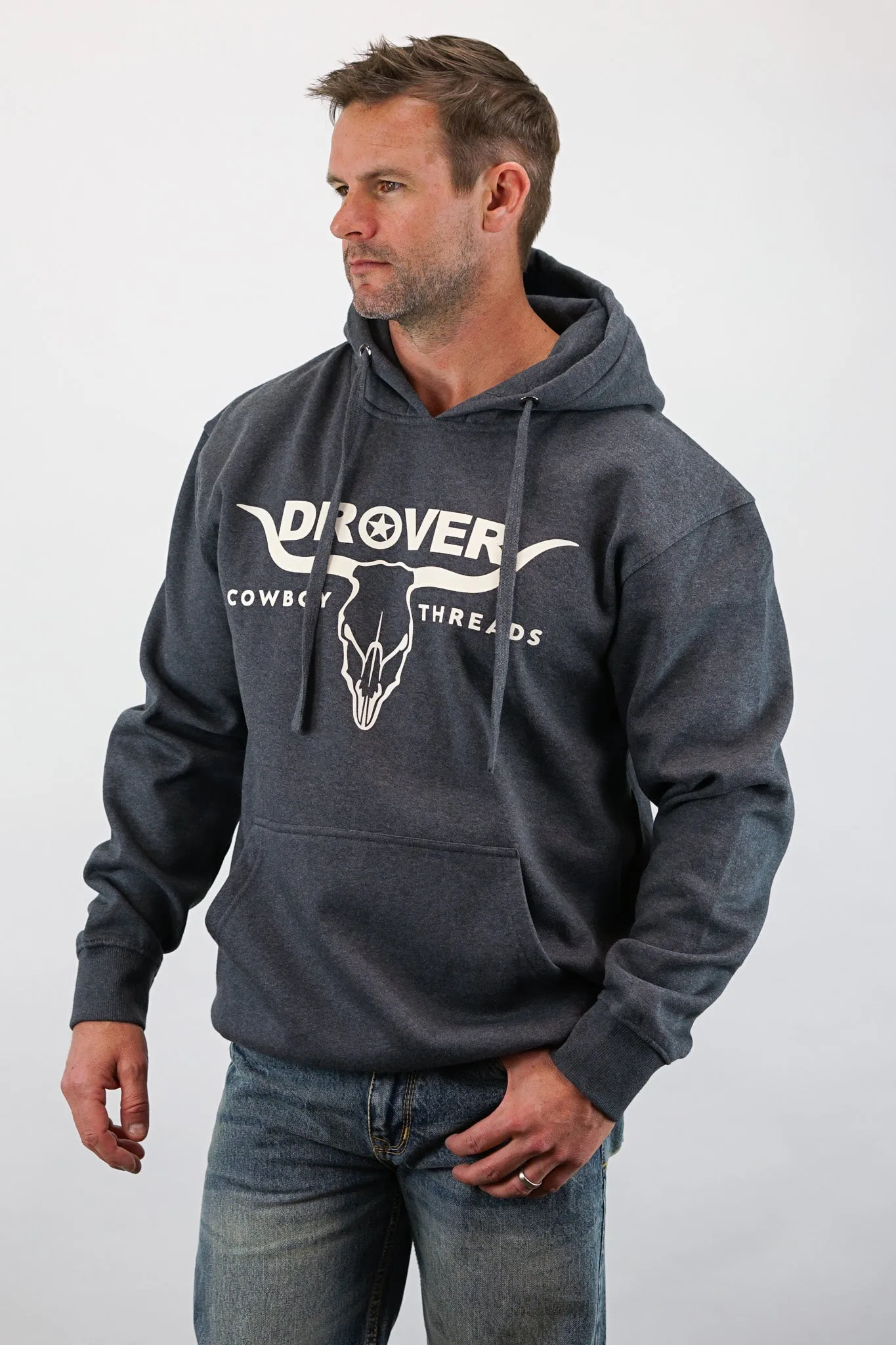 Hoodie, Drover Logo -Graphite Color