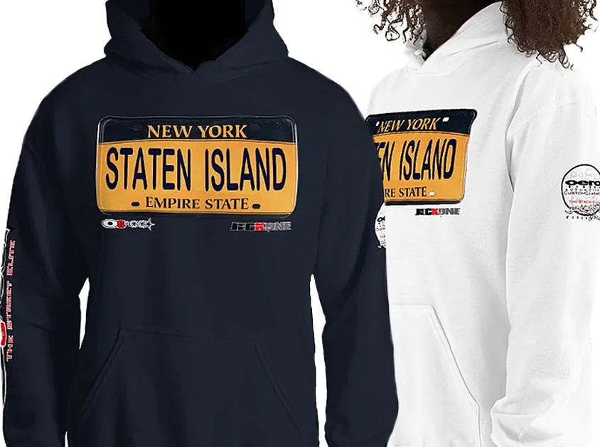 HOODIE (uniSex): STATEN ISLAND -VanityPlate