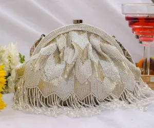 Hrutvy Clutch – Ivory White