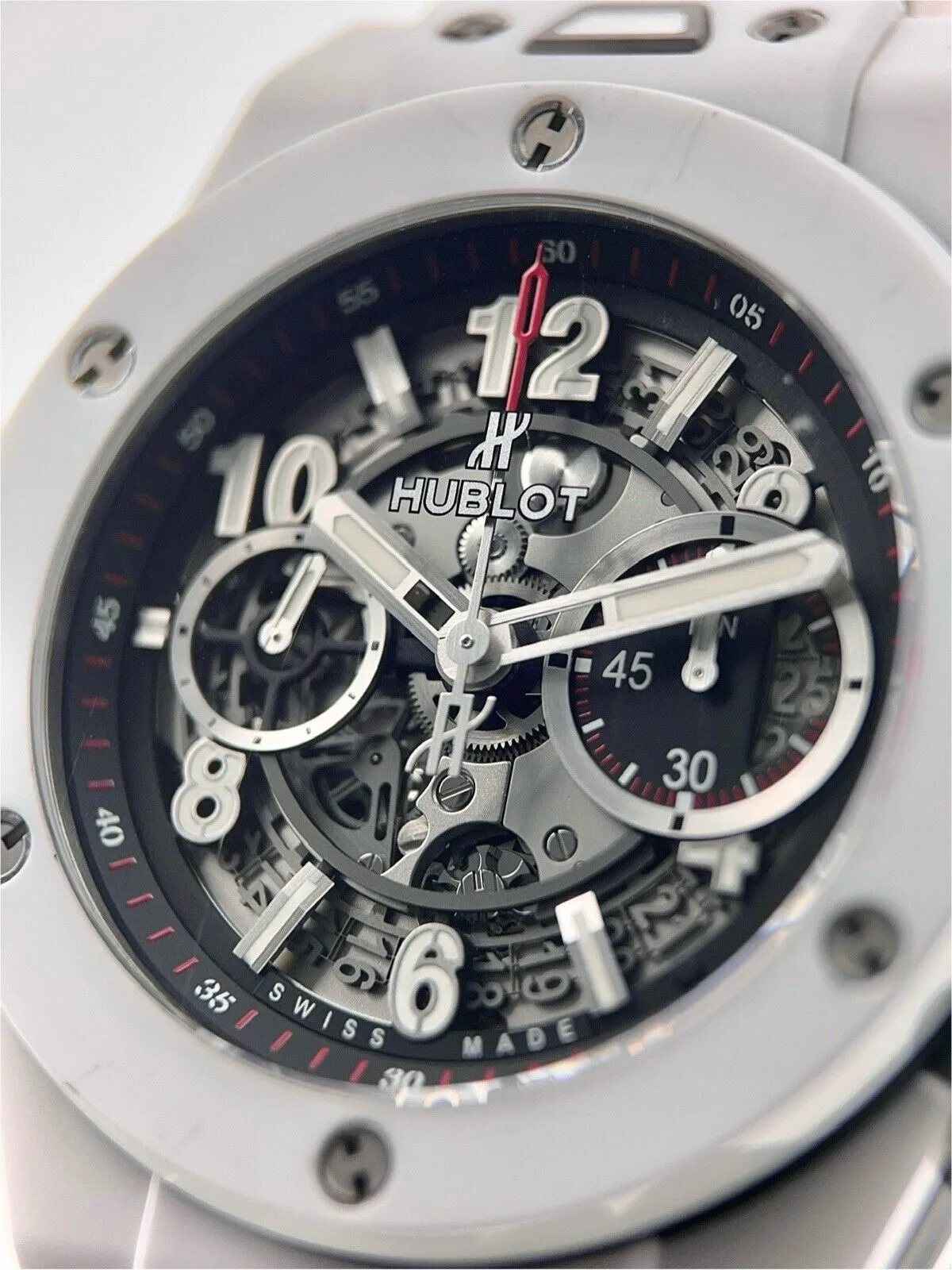 Hublot Big Bang Unico Ceramic White 45mm Automatic Men’s Watch 411.HX.1170.RX
