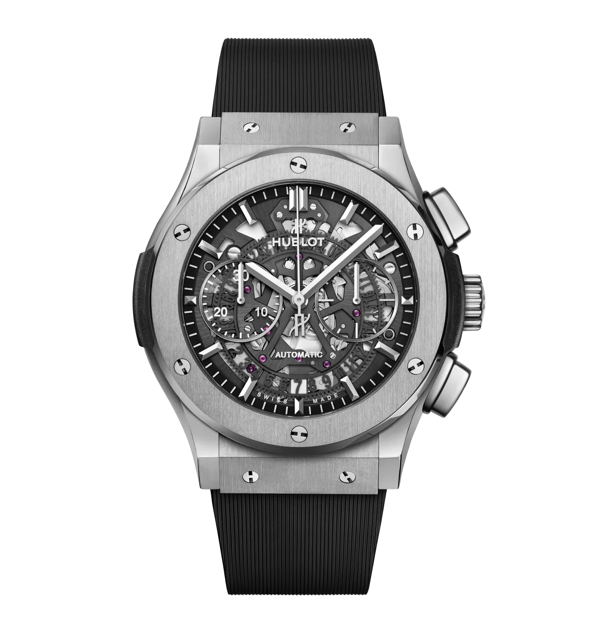 Hublot Classic Fusion Aerofusion Titanium, 45mm with Black Rubber Strap