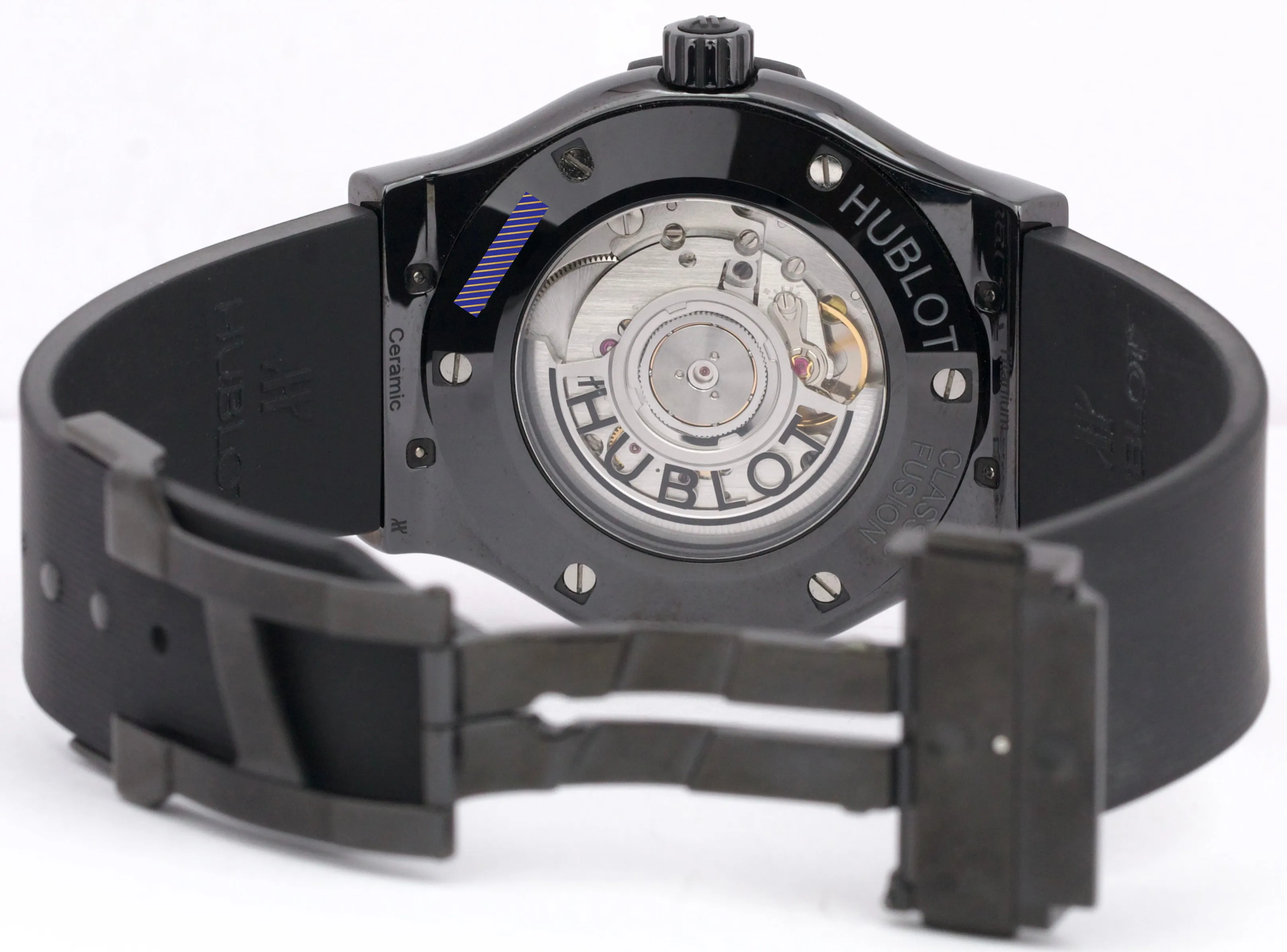 Hublot Classic Fusion Black Magic CERAMIC 42mm Rubber Watch 542.CM.1171.RX BOX
