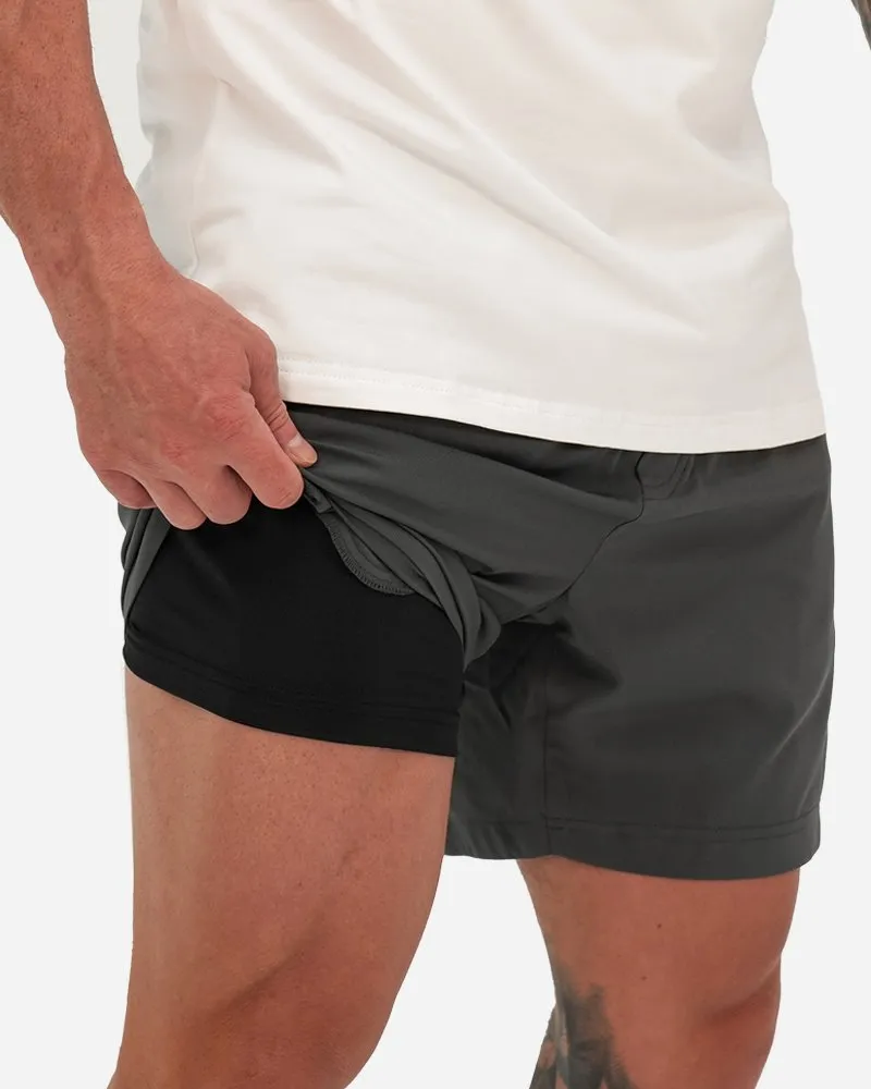Hybrid Active Shorts - Grey