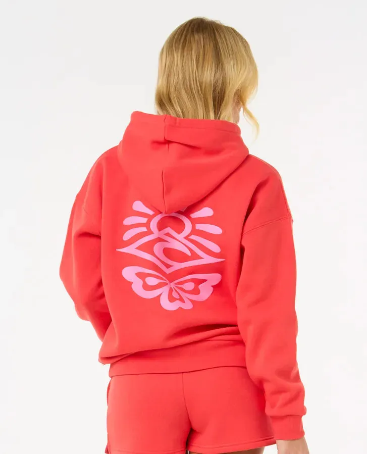 Icons Of Surf Heritage Hood - Hibiscus Red