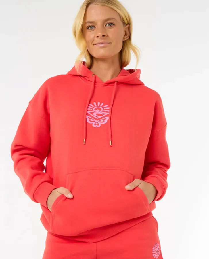 Icons Of Surf Heritage Hood - Hibiscus Red