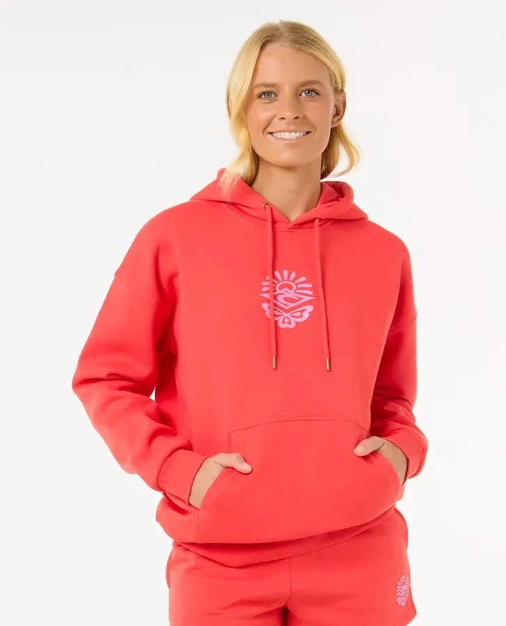 Icons Of Surf Heritage Hood - Hibiscus Red