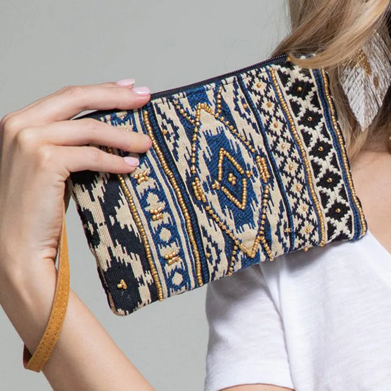 Indira Handmade Beaded Wristlet