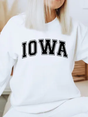 IOWA! Varsity Premium Bella Canvas Sweatshirt
