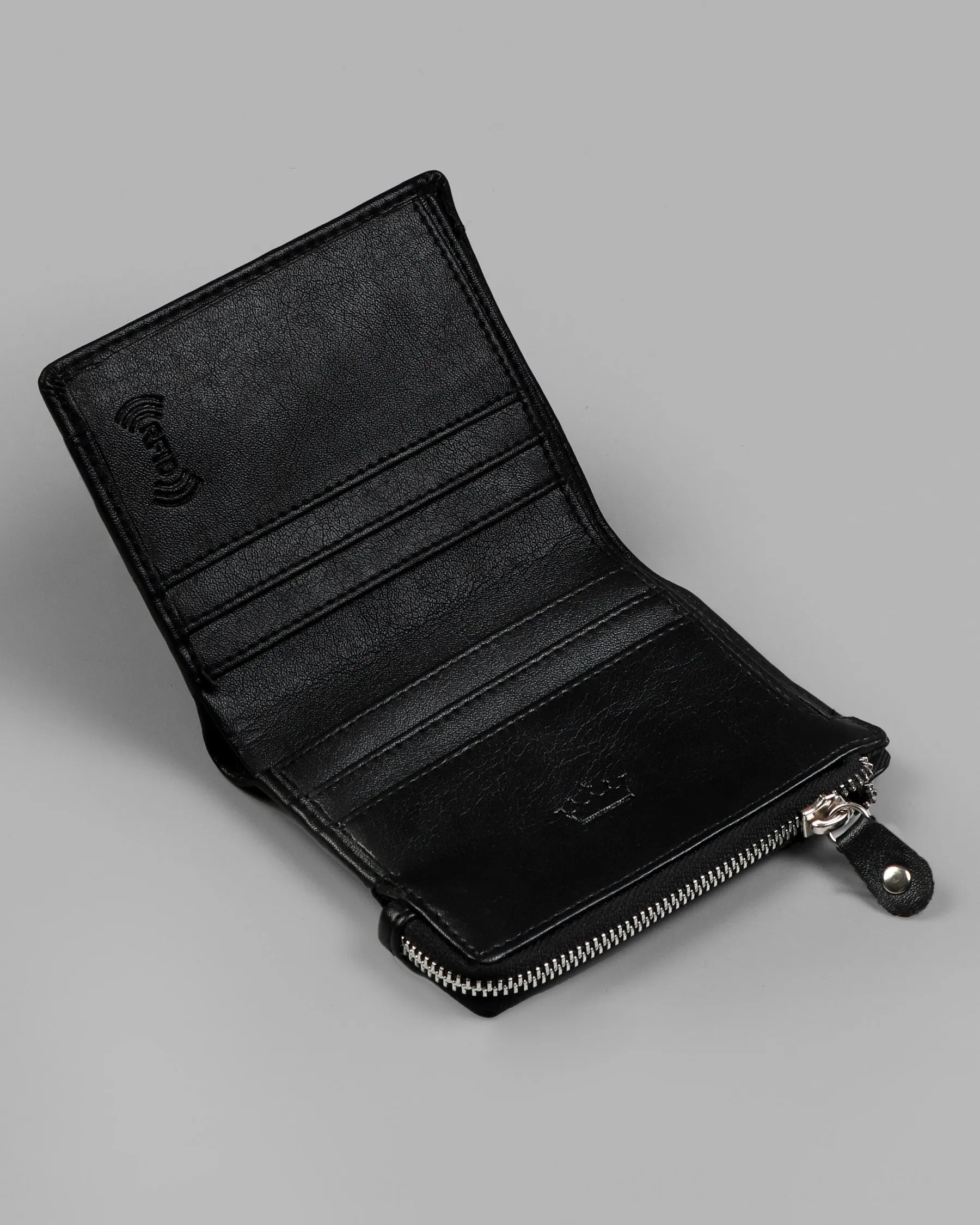 Jade Black Vegan Leather Handcrafted Wallet