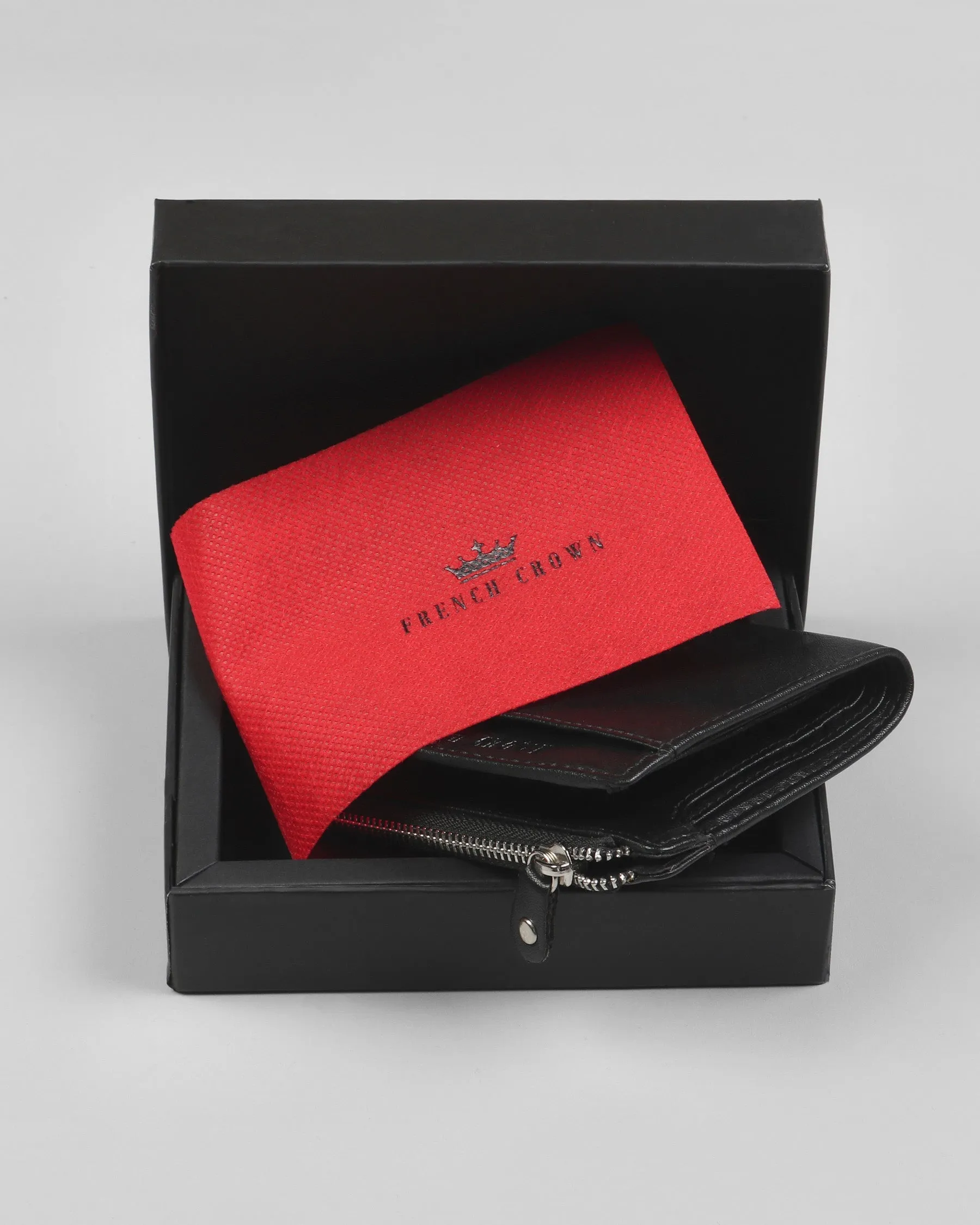 Jade Black Vegan Leather Handcrafted Wallet