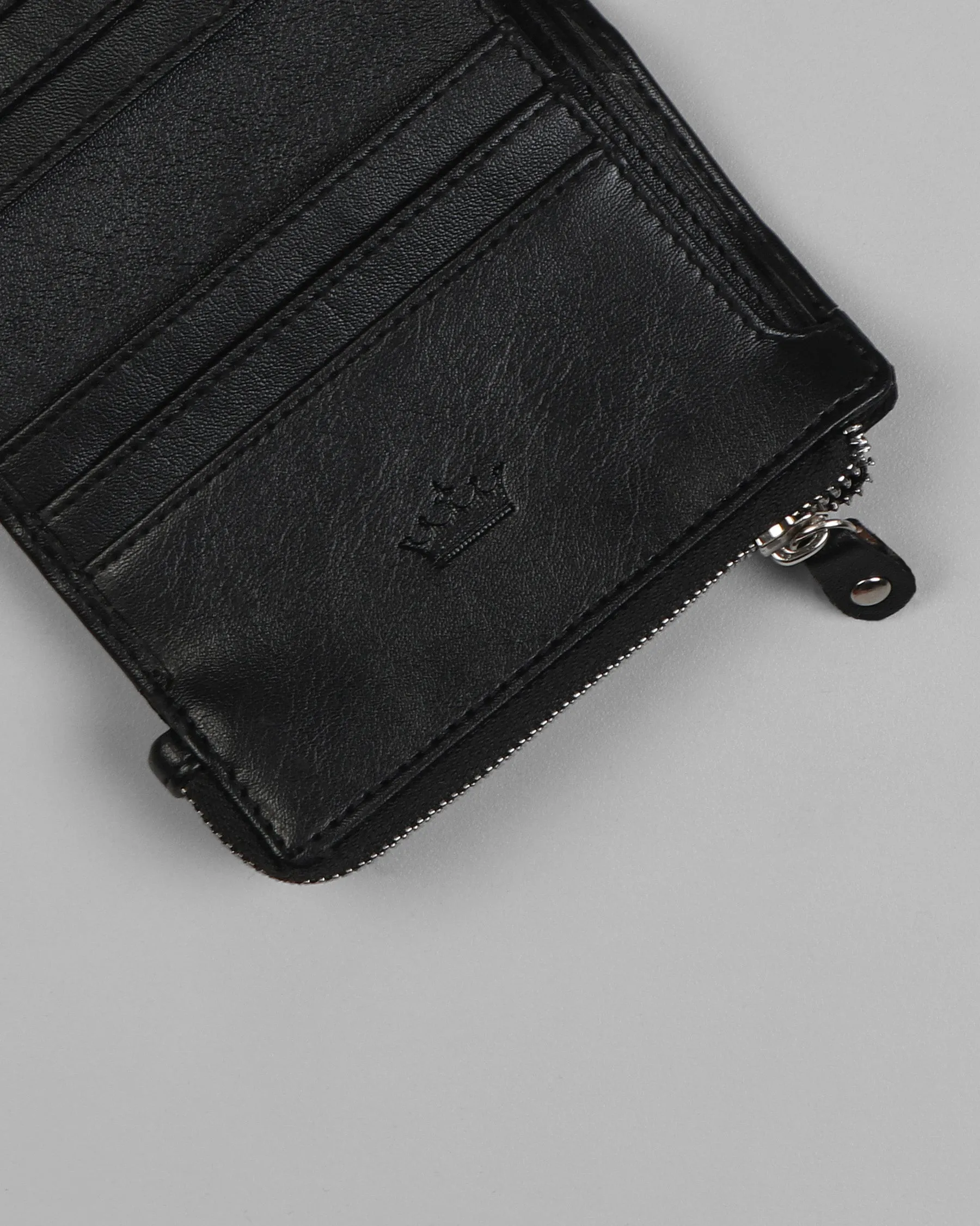 Jade Black Vegan Leather Handcrafted Wallet