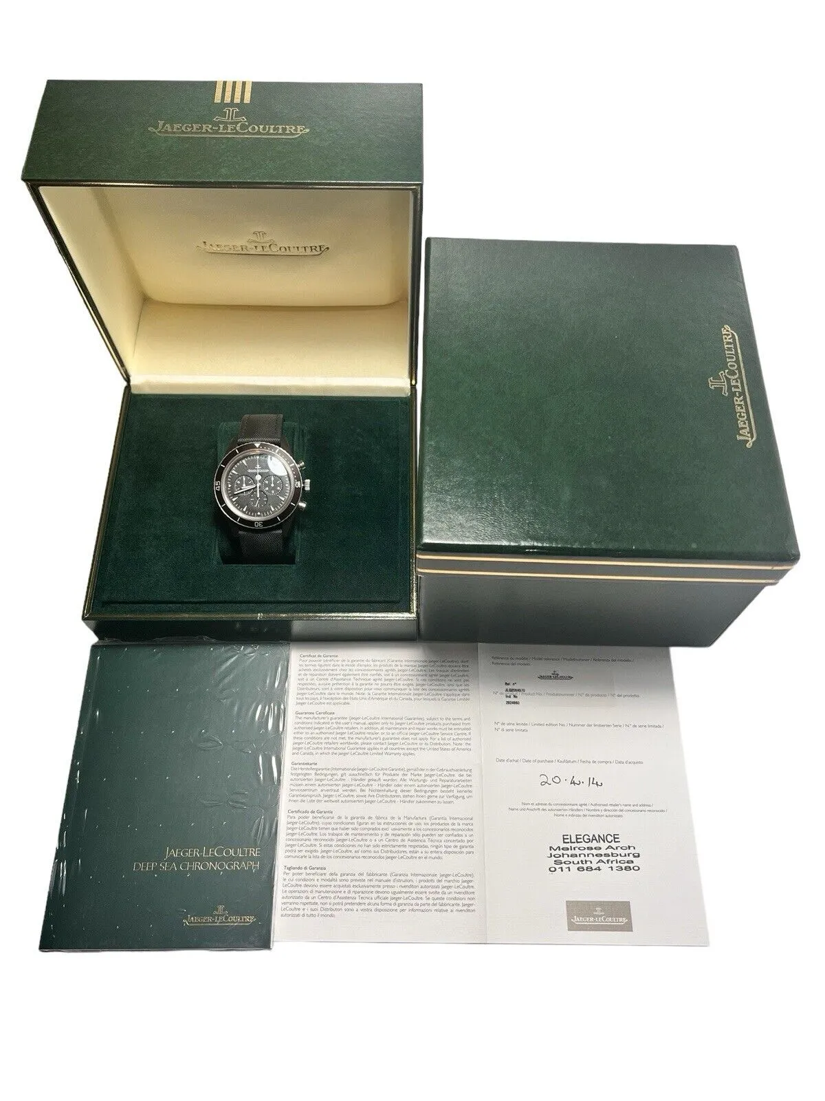 Jaeger LeCoultre Deep Sea Chronograph Ceramic Black 44mm Automatic Men’s Watch