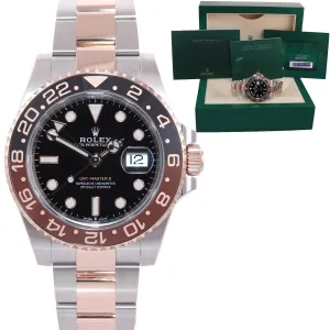 July 2021 PAPERS Rolex GMT Master Root Beer Rose Gold 126711 Watch Box