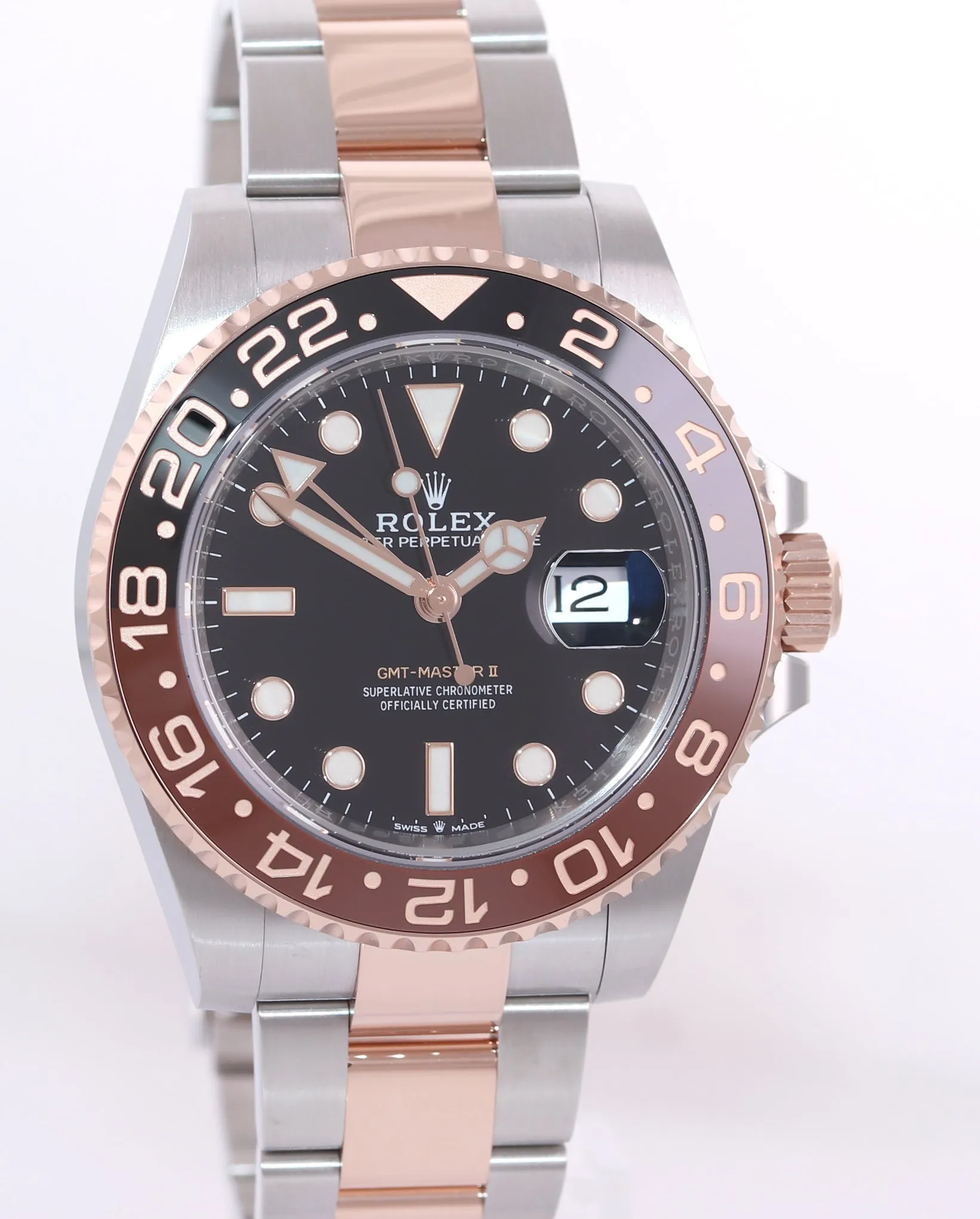July 2021 PAPERS Rolex GMT Master Root Beer Rose Gold 126711 Watch Box