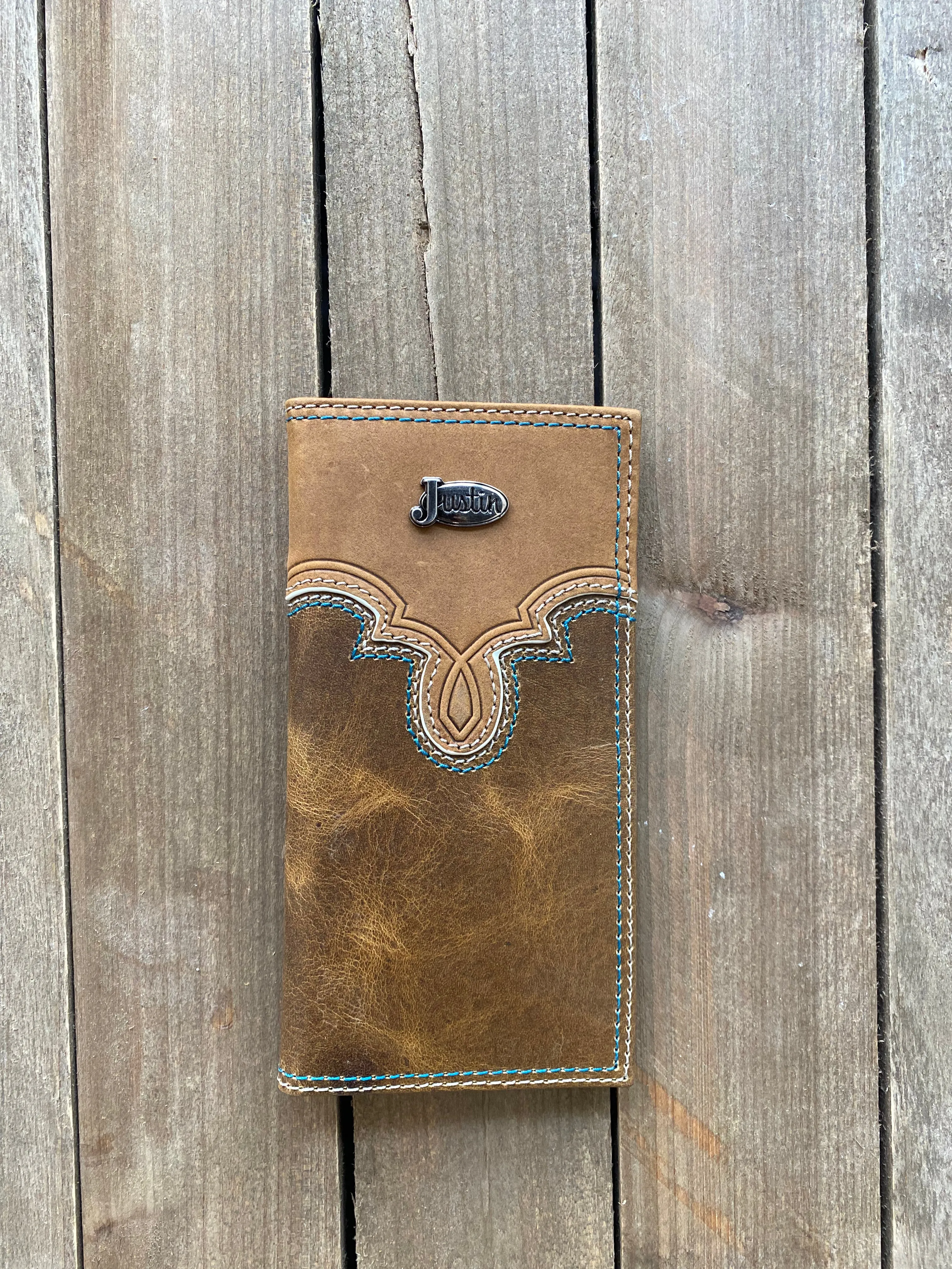 Justin's Rodeo Wallet Brown With Yoke