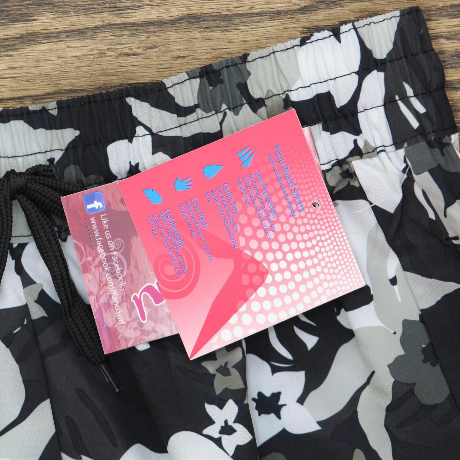 Kanu Surf Darren Stretch UPF 50  Active Swim and Workout Boardshort Eden Black 4