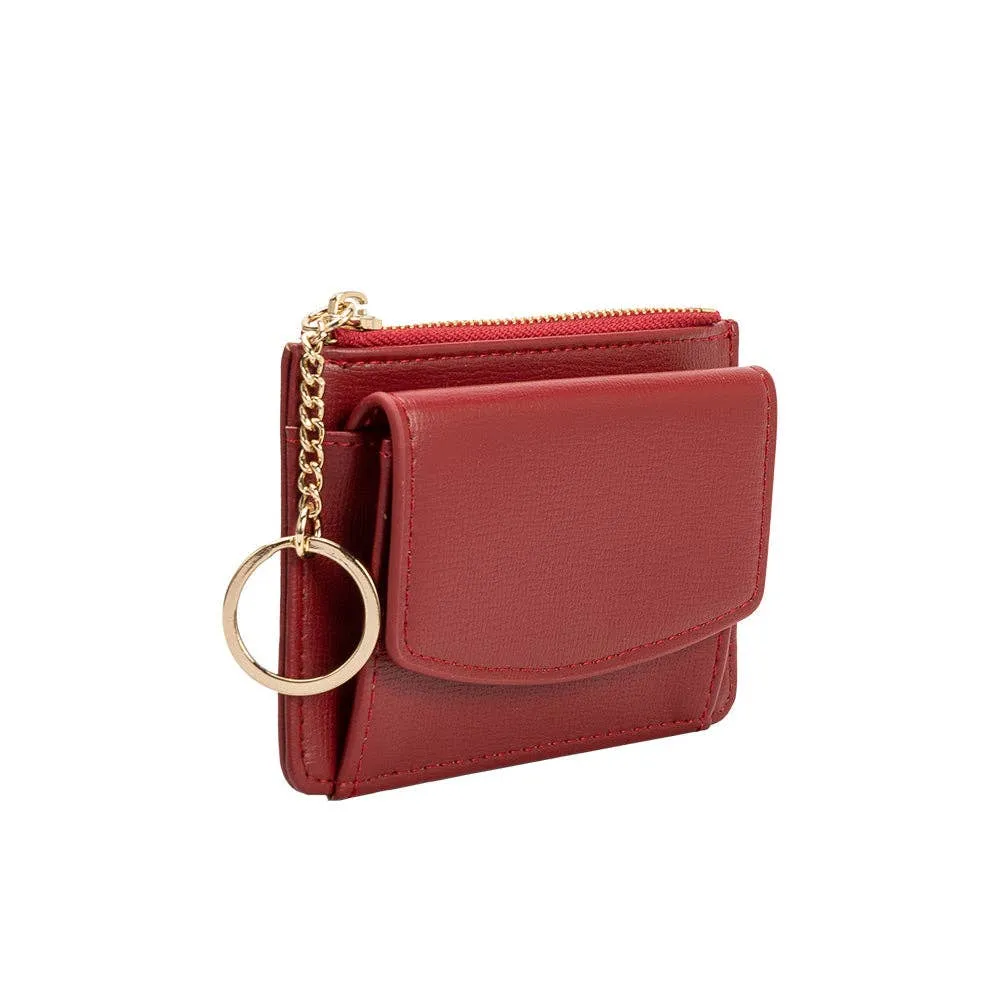 Kara Vegan Wallet in Red