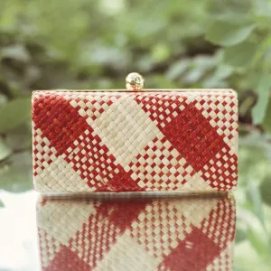 Kotta Scarlett Handwoven Straw Clutch